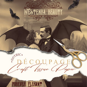 Papel De Seda Bela Drácula de Disco Vitoriana - Gota de Beijo