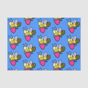 Papel De Seda Bela engraçada bonita com ilustração cardíaca