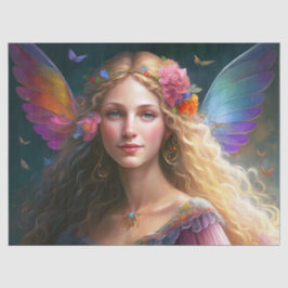 Papel De Seda Bela Fantasia Rainbow Fairy Decoupage