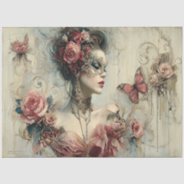 Papel De Seda Bela Rosa de Coleção de Bela