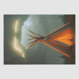 Papel De Seda Bela Tempestade numa Noite de Tempestade