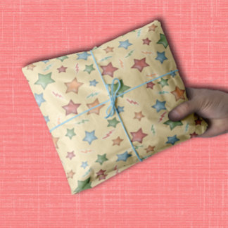 Papel De Seda Belas estrelas de diversão para o bebê