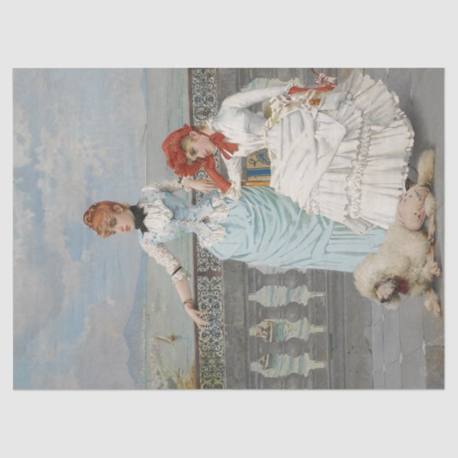 Papel De Seda Belas napolitanas (Jovens Italianas Elegantes) (Frente )