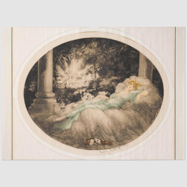Papel De Seda Beleza adormecida de Louis Icart (Frente )