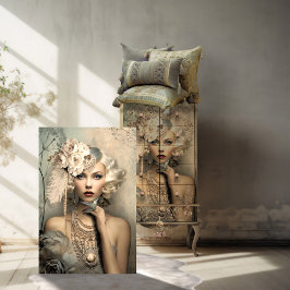 Papel De Seda Beleza Flapper de 1920, e Hummingbird, dissociação