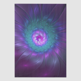 Papel De Seda Beleza Floral Abstrata Arte Fractal Colorida Flor
