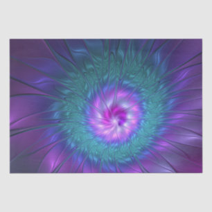 Papel De Seda Beleza Floral Abstrata Arte Fractal Colorida Flor