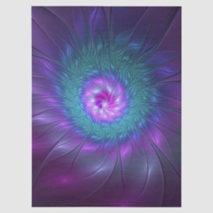 Papel De Seda Beleza Floral Abstrata Arte Fractal Colorida Flor