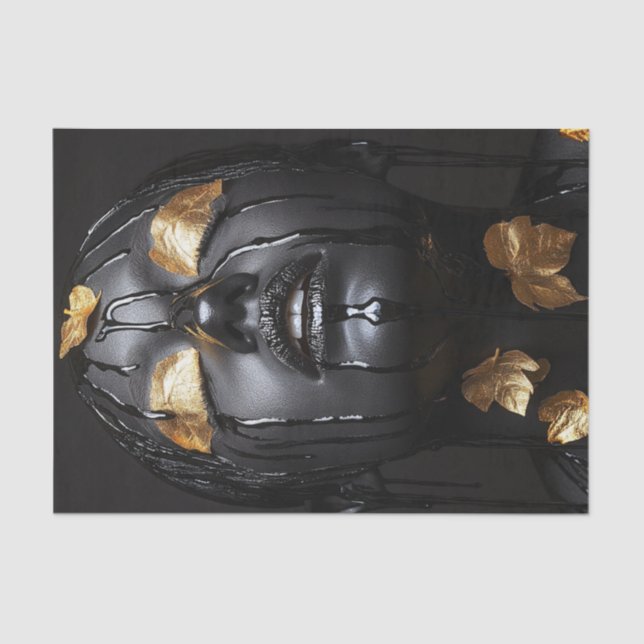 Papel De Seda Beleza Preta e Dourada3 (Frente )