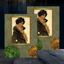 Beleza Retro Americana Negra Decoupage 1