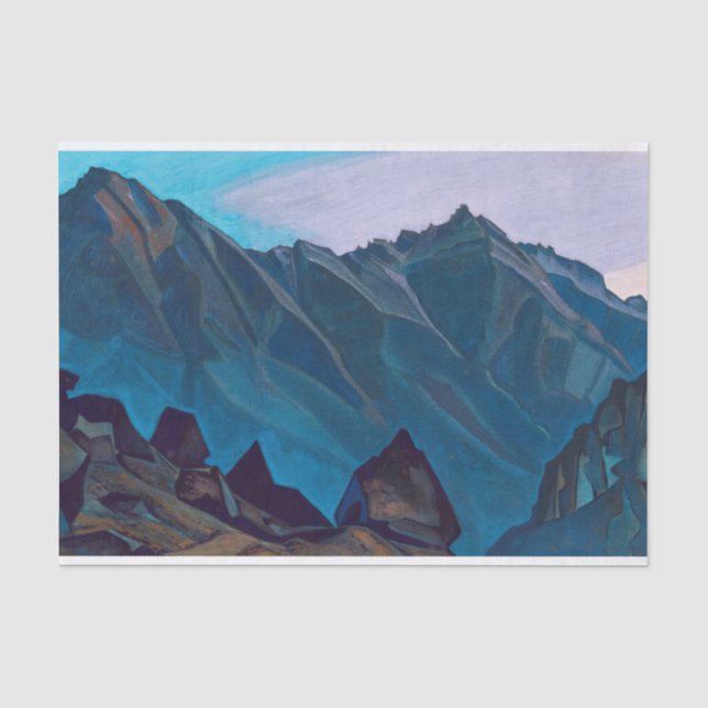 Papel De Seda Bell Mountain por Nicholas Roerich (Frente )