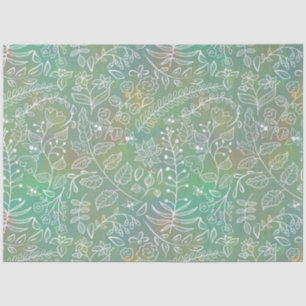 Papel De Seda Belo Boho Botânico Dreamage Sage Green
