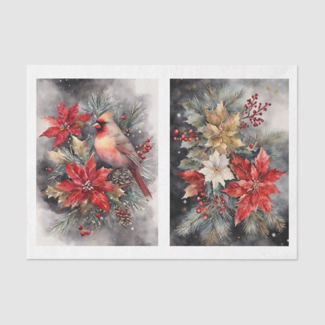 Papel De Seda Belo Cardinho 1 Decoupage (Frente )