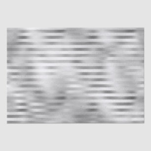 Papel De Seda Belo Casamento Listrado Prata 