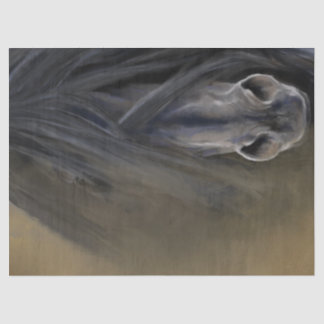 Papel De Seda Belo Cavalo Negro