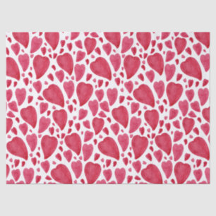 Papel De Seda Belo Coração de Aquarela 