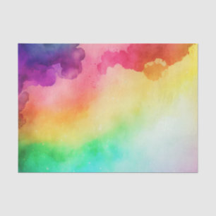 Papel De Seda Belo design abstrato das cores do arco-íris