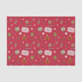 Papel De Seda Belo e Colorido Natal Vermelho