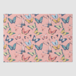 Papel De Seda Belo Impressão de borboleta colorida