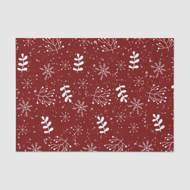 Papel De Seda Belo Natal Orgânico Patttern (Frente )
