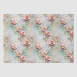 Papel De Seda Belos Rosas Românticos Cinza Rosa Românticos