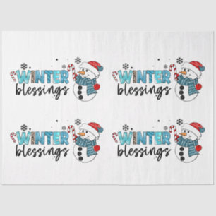 Papel De Seda Bênçãos do inverno Personalizam