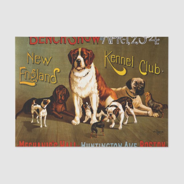 Papel De Seda Bench Show. New England Kennel Club (Frente )