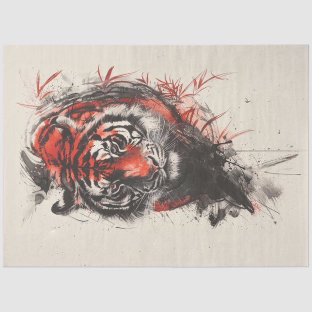 Papel De Seda Bengal Tiger - Retrato (Frente )