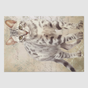 Papel De Seda Bengala Cat Watercolor