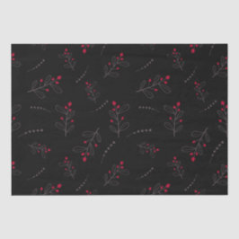 Papel De Seda Berries vermelhos e deixa o Natal preto