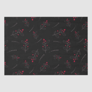 Papel De Seda Berries vermelhos e deixa o Natal preto