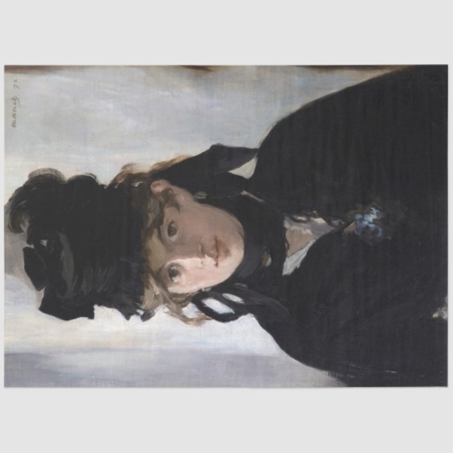 Papel De Seda Berthe Morisot com Buquê de Violetas, Manet (Frente )