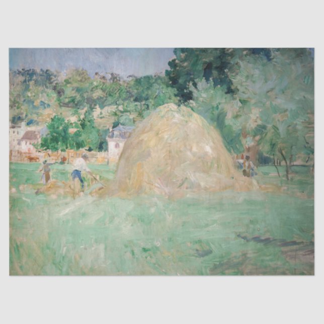 Papel De Seda Berthe Morisot - Haystacks em Bougal (Frente )