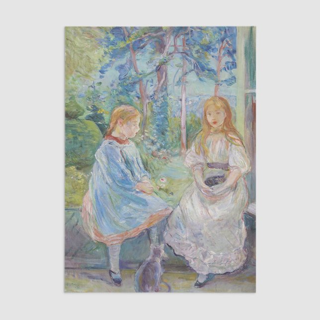 Papel De Seda Berthe Morisot - Jovens Garotas na Janela (Criador carregado)