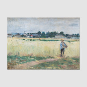 Papel De Seda Berthe Morisot - No campo de rodas em Gennevillier