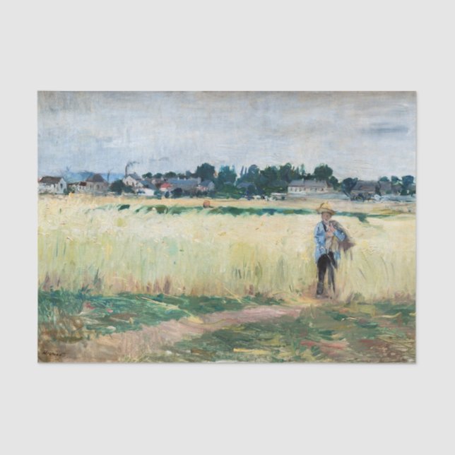 Papel De Seda Berthe Morisot - No Campo de Trigo em Gennevillier (Frente )