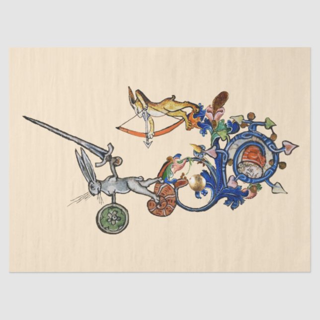 Papel De Seda BESTIÁRIO MÉDIO ESTRANHO,Coelhos assassinos com es (Frente )