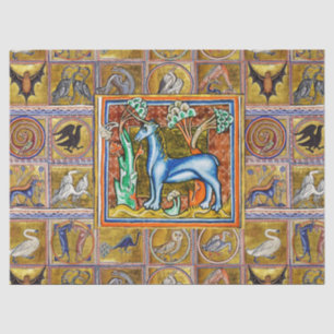 PAPEL DE SEDA BESTIÁRIO MÉDIO,UNICORN,ANIMAIS FANTÁSTICOS