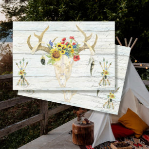 Papel De Seda BHO Sunflower Deer Skull Skull Arrows Decoupage
