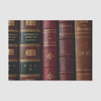 Papel De Seda Biblioteca Antiga Folha Escura de Folhas de Couro