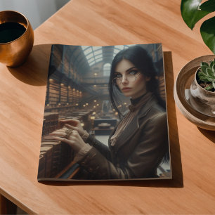 Papel De Seda Bibliotecária Steampunk Vintage Dama Vitoriana