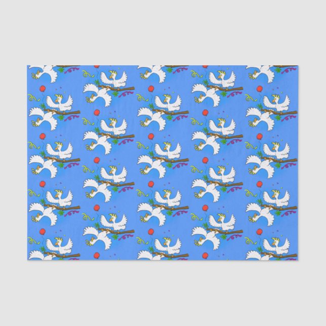 Papel De Seda Bicatuta de pássaros engraçados (Frente )
