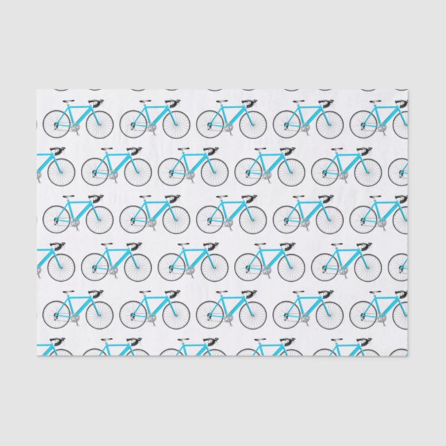 Papel De Seda Bicicleta Aqua no Livro Branco (Frente )