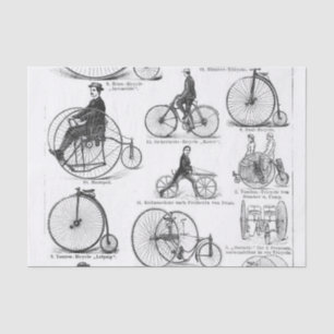 Papel De Seda Bicicleta de Roda Alta Penny Farthing