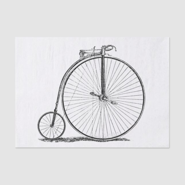 Papel De Seda Bicicleta de Roda Alta Penny Farthing (Frente )