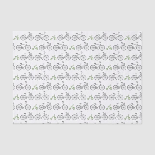 Papel De Seda Bicicleta Verde (Frente )