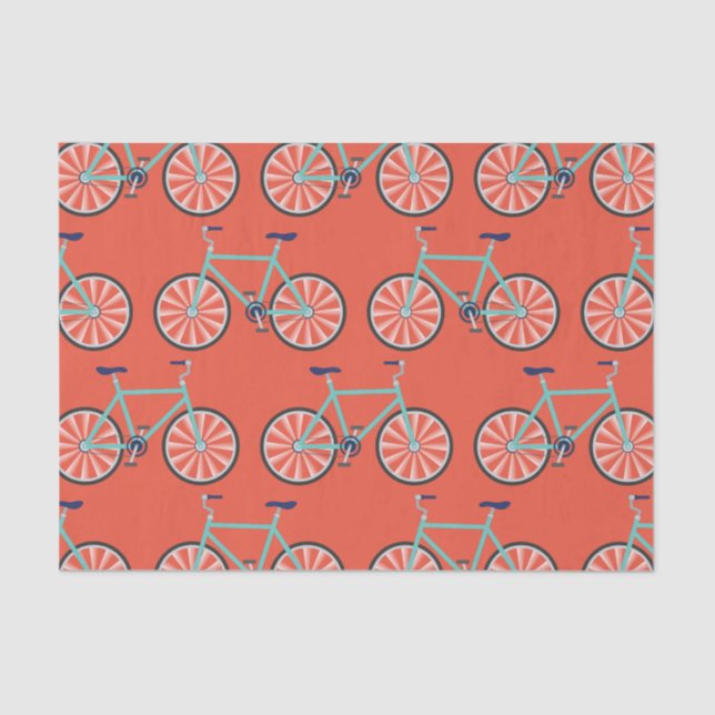 Papel De Seda Bicicletas Cute Bicicletas Ciclismo de Festa de an (Frente )