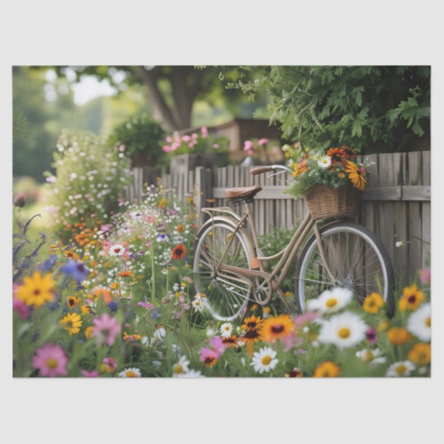 Papel De Seda Bicycle in Bloom (Frente )