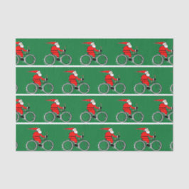 Papel De Seda Bicycling Cyclist Christmas Tissue Paper