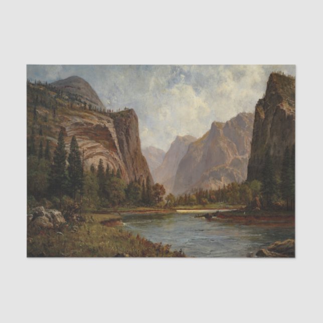 Papel De Seda Bierstadt Gates of Yosemite Painting (Frente )